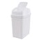 Callyne 1Pack 18 Gallon Plastic Swing Lidded Trash Can Small Garbage Bin White