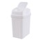 Callyne 1Pack 18 Gallon Plastic Swing Lidded Trash Can Small Garbage Bin White