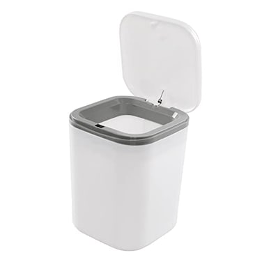 Hommp 05 Gallon Tiny Countertop Trash Can Mini Desktop Garbage Can with PushButton White