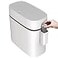 KLGO 12 Liter Slim Plastic Trash Can with Lid26 Gallon Double Barrel Waste BasketRectangular Press Garbage Container Bin for BathroomBedroomKitchen and OfficeWhite 12 Liter