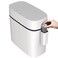 KLGO 12 Liter Slim Plastic Trash Can with Lid26 Gallon Double Barrel Waste BasketRectangular Press Garbage Container Bin for BathroomBedroomKitchen and OfficeWhite 12 Liter