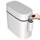 KLGO 12 Liter Slim Plastic Trash Can with Lid26 Gallon Double Barrel Waste BasketRectangular Press Garbage Container Bin for BathroomBedroomKitchen and OfficeWhite 12 Liter
