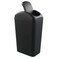 Hespama Slim Trash Can 14L Black Swing Lid Garbage Bin for Narrow Space