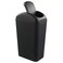 Hespama Slim Trash Can 14L Black Swing Lid Garbage Bin for Narrow Space