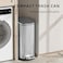 KUK Slim Bathroom Trash Can with Lid 26 Gallon 10 L Stainless Steel Step Small Garbage Can with Removable Inner Bucket Soft Close AntiFingerprint Finish Silver