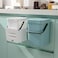 Newraturner Small Trash Can with Lid Mini Kitchen Hanging Trash Can Tightly Sealed Odor Free Small Countertop Compost Bin for Scraps from Daily Cooking Mountable Trash Bin for Kitchen Counter 5L13 Whi