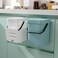 Newraturner Small Trash Can with Lid Mini Kitchen Hanging Trash Can Tightly Sealed Odor Free Small Countertop Compost Bin for Scraps from Daily Cooking Mountable Trash Bin for Kitchen Counter 5L13 Whi