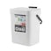 Newraturner Small Trash Can with Lid Mini Kitchen Hanging Trash Can Tightly Sealed Odor Free Small Countertop Compost Bin for Scraps from Daily Cooking Mountable Trash Bin for Kitchen Counter 5L13 Whi