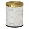 LEASYLIFE 4gallonMarble Trash Can with LidMedium Bedroom Garbage CanFlip Top Trash Can for BathroomBedroomKitchenLiving RoomMarble