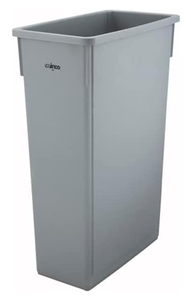 Winco PTC23SG Slender Trash Can 23Gallon GrayMedium