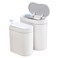 ELPHECO 2 Pack Bathroom Motion Sensor Trash can 25 Gallon 2 Gallon Automatic Garbage Can Bathroom Decor Slim Plastic Smart Trash Bin with Lid Garbage can for Kitchen Office White 2 Pack