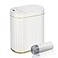 ELPHECO Bathroom Trash Can with Lid Butterfly Motion Sensor Trash Can Bathroom Decor Automatic Garbage Can Wastebasket Bathroom Accessories Kitchen Living Room Office White Gold