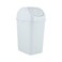 Superio Kitchen Trash Can with Swing Top Lid 9 Gallon Slim Waste Bin 37 Qt Sturdy Plastic Garbage Can Medium Recycling Bin for Office Bathroom Under Counter Dorm Bedroom White