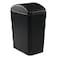 AnnkkyUS 16 Liter Plastic Garbage Can Waste Bin with Swing Lid Black