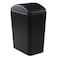 AnnkkyUS 16 Liter Plastic Garbage Can Waste Bin with Swing Lid Black