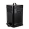 mingol Bathroom Trash Can with Lid Small Garbage Bin for Home Bedroom Retro Step Wastebasket with Soft Close Vintage Metal Office Trash Can 5 Liter 13 Gallon Glossy Black