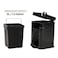 mingol Bathroom Trash Can with Lid Small Garbage Bin for Home Bedroom Retro Step Wastebasket with Soft Close Vintage Metal Office Trash Can 5 Liter 13 Gallon Glossy Black