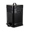 mingol Bathroom Trash Can with Lid Small Garbage Bin for Home Bedroom Retro Step Wastebasket with Soft Close Vintage Metal Office Trash Can 5 Liter 13 Gallon Glossy Black