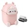 QLFJ-FurDec QLFJFurDec Cute Desktop Trash Can Wastebasket with 90 Trash Bags Creative Tiny Countertop Garbage Can with Flip Lid Small Plastic Pink