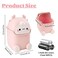 QLFJ-FurDec QLFJFurDec Cute Desktop Trash Can Wastebasket with 90 Trash Bags Creative Tiny Countertop Garbage Can with Flip Lid Small Plastic Pink