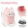 QLFJ-FurDec QLFJFurDec Cute Desktop Trash Can Wastebasket with 90 Trash Bags Creative Tiny Countertop Garbage Can with Flip Lid Small Plastic Pink