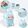 QLFJ-FurDec QLFJFurDec Cute Desktop Trash Can Wastebasket with 90 Trash Bags Creative Tiny Countertop Garbage Can with Flip Lid Small Plastic Pink