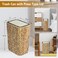 Trongee Boho Trash Can with Lid for Bathroom26 Gallon Small Rattan Garbage Can with Press Top LidWoven Wastebasket and Hamper 2 in 1 Wicker Trash Basket for BathroomKitchenLiving RoomBedroom