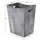 BTY Farmhouse Wooden Trash Can Small Square Wastebasket Garbage Container Bin Holder Rustic Torched Home Kitchen Office Trash Cans with Handle for Living Room Dorm Gray Green