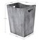 BTY Farmhouse Wooden Trash Can Small Square Wastebasket Garbage Container Bin Holder Rustic Torched Home Kitchen Office Trash Cans with Handle for Living Room Dorm Gray Green