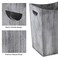 BTY Farmhouse Wooden Trash Can Small Square Wastebasket Garbage Container Bin Holder Rustic Torched Home Kitchen Office Trash Cans with Handle for Living Room Dorm Gray Green