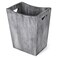 BTY Farmhouse Wooden Trash Can Small Square Wastebasket Garbage Container Bin Holder Rustic Torched Home Kitchen Office Trash Cans with Handle for Living Room Dorm Gray Green