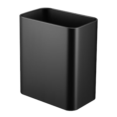 TIPGO Small Metal Trash Can 21 Gallon Slim Trash Can for Bathroom Wastebasket Garbage Bin for Bedroom Office Kitchen Under Sink Matte Black