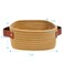 ABenkle Small Storage Basket Mini Baskets Cute Rope Woven Baskets for Organizing Square Shelf Storage with Handle Boho Decorative Toy Bin for Nursery Spa Empty Gift Basket XS Brown