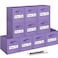artsdi 11 Inch Storage CubeStorage bincube storage Set of 10 Foldable Fabric Cube Storage Bins with 10 Labels Window Cards a PenBaskets Containers for ShelvesCloset Organizers BoxPurple