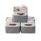 DECOMOMO Storage Bins Extra Large Fabric Storage Baskets for Shelves Decorative Linen Closet Organizer 158 x 125 x 10 inches Slate Grey White 3 Pack