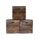KANCNT Durable Thickened Fabric Storage Bin with Stylish Wood GrainDecorative Storage Box for Open ShelvesFoldable Basket Home Spacesaving Organizer Bin for Clothes BooksFilesToy3 Pack 105x105x11in