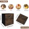 KANCNT Durable Thickened Fabric Storage Bin with Stylish Wood GrainDecorative Storage Box for Open ShelvesFoldable Basket Home Spacesaving Organizer Bin for Clothes BooksFilesToy3 Pack 105x105x11in