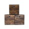 KANCNT Durable Thickened Fabric Storage Bin with Stylish Wood GrainDecorative Storage Box for Open ShelvesFoldable Basket Home Spacesaving Organizer Bin for Clothes BooksFilesToy3 Pack 105x105x11in