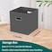 HEAYEEG Black Foldable Storage Cubes Bins Fabric Storage Box Cubes Organizer Baskets with Dual Handles for Home OrganizerSet of 3Gray