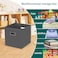 HEAYEEG Black Foldable Storage Cubes Bins Fabric Storage Box Cubes Organizer Baskets with Dual Handles for Home OrganizerSet of 3Gray