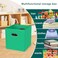HEAYEEG Black Foldable Storage Cubes Bins Fabric Storage Box Cubes Organizer Baskets with Dual Handles for Home OrganizerSet of 3Green