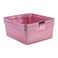 Isaac Jacobs Medium Glitter Storage Bin 14 x 115 x 55 Set wCutOut Handles Plastic Organizer MultiFunctional Home Storage Solution Kids Playroom Bedroom Closet 2 Pink