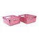 Isaac Jacobs Medium Glitter Storage Bin 14 x 115 x 55 Set wCutOut Handles Plastic Organizer MultiFunctional Home Storage Solution Kids Playroom Bedroom Closet 2 Pink