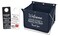 Mediz Foldable Shoe Cover Holder Blue with Bonus 1 Door Hanger with Designs on Front and Back Please Use Shoe Covers