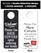 Mediz Foldable Shoe Cover Holder Blue with Bonus 1 Door Hanger with Designs on Front and Back Please Use Shoe Covers
