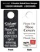 Mediz Foldable Shoe Cover Holder Blue with Bonus 1 Door Hanger with Designs on Front and Back Please Use Shoe Covers