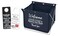 Mediz Foldable Shoe Cover Holder Blue with Bonus 1 Door Hanger with Designs on Front and Back Please Use Shoe Covers