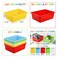 WUWEOT 5 Pack Large Storage Bins 15 x 115 Plastic Stackable Classroom Organizer Multipurpose Toy Basket for Classroom Nursery Playrooms and Home Organization