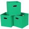 Yunkeeper Black Fabric Cubby Storage Bins13x13x13 InchesCube Organizer Bin Foldable Storage Boxes with Dual Handles Fabric Organizer Box and collapsible Storage basketSet of 3Green