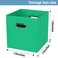 Yunkeeper Black Fabric Cubby Storage Bins13x13x13 InchesCube Organizer Bin Foldable Storage Boxes with Dual Handles Fabric Organizer Box and collapsible Storage basketSet of 3Green